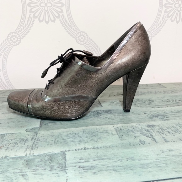 Stuart Weitzman Cavendish Shoes Bronze Tie Heels 8.5 - Picture 8 of 15